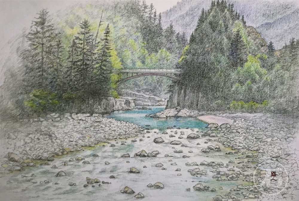 水ヶ瀬渓谷、緑彩