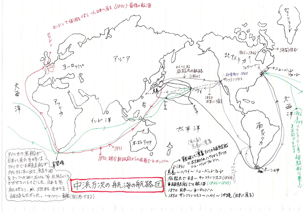 中浜万次郎航海図の資料