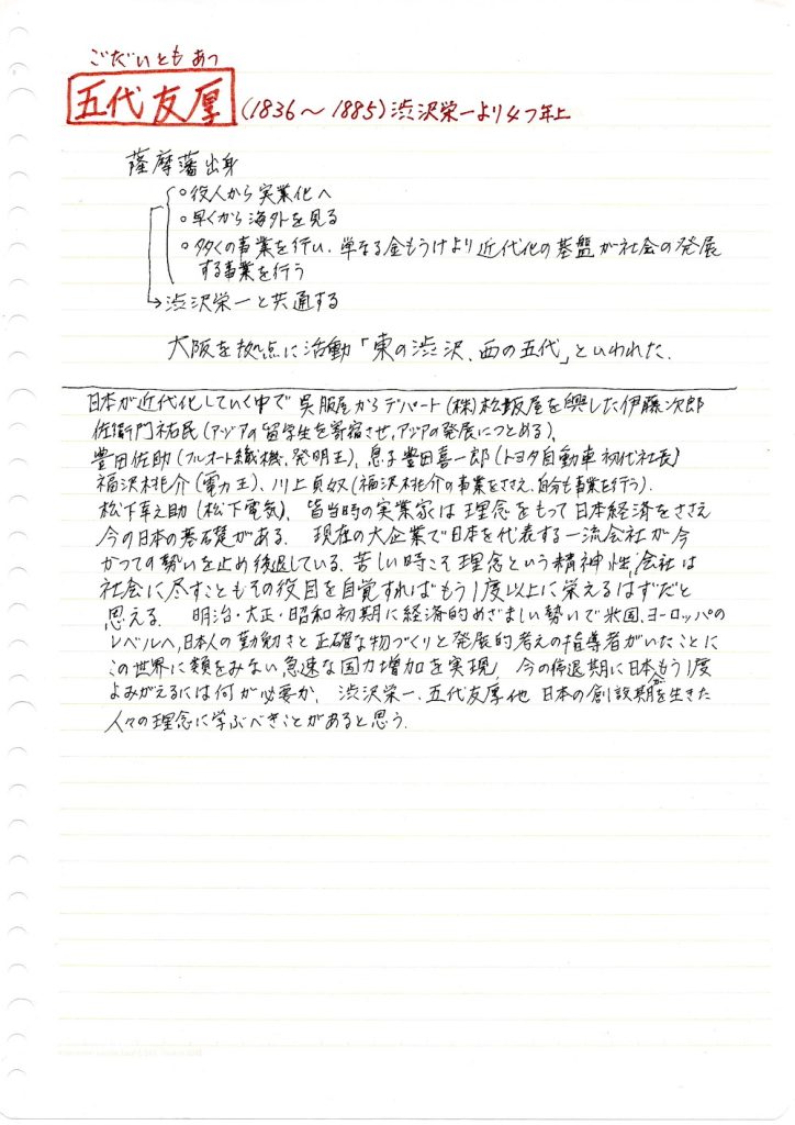 五代友厚の資料